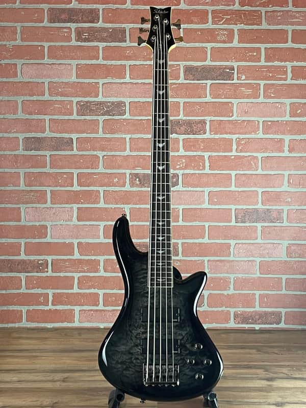 Schecter Stiletto Extreme-5 Bass Guitar - See-thru Black image 1