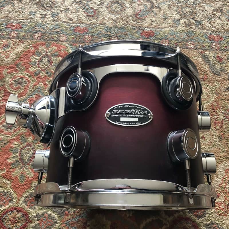 PDP Pacific FS Series 10" & 12" Toms Cherry Black Fade 10x8 12x9 image 1