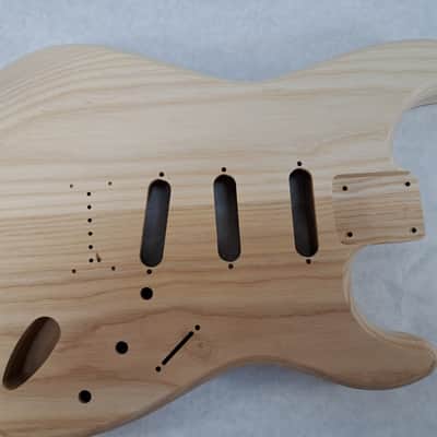Unfinished Ash SSS Hardtail guitar body - fits Fender Strat Stratocaster necks J2234 image 1