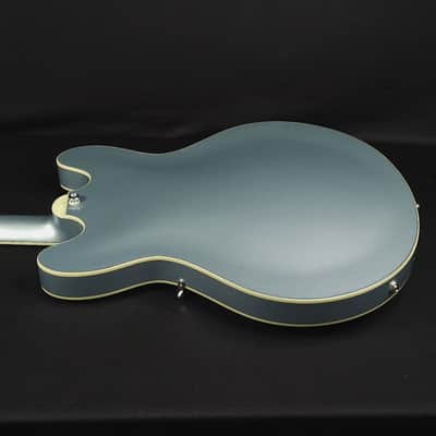 Eastman T64 Trapeze Iced Blue Metallic Hollowbody Electric w/Gig Bag image 17