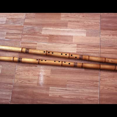 Long-Xiao Flute-Yellow Bamboo– Concert-Tuned Key E/D/C/B (Lowest Note), 8 Holes, 3 Piece - Finish with Lacquer Protection Inside, Xiao's tail is covered with buffalo horns image 8