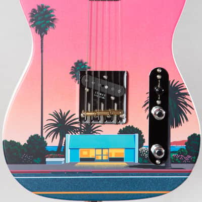 Fender MIJ Art Canvas Esquire 2022 - Hiroshi Nagai No. 2 (Pink Sunset) image 3