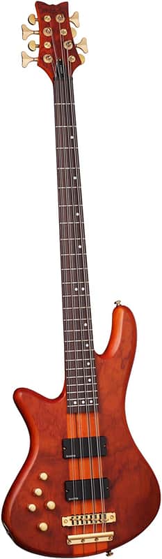 Schecter Stiletto Studio-8 Electric Bass (8 String, Left Handed, Honey Satin) image 1
