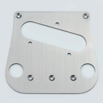 Brushed Stainless Steel Tele Style Guitar Bridge Plate image 2