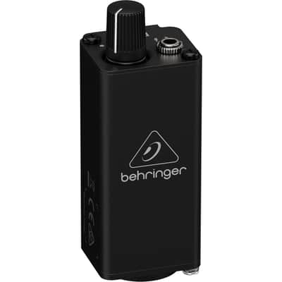 Behringer Powerplay PM1 Personal In-Ear Monitor Belt-Pack, 2-Pack, Bundle with 2x 10' Stereo Mini Male to Stereo Mini Female Headset Extension Cable image 2