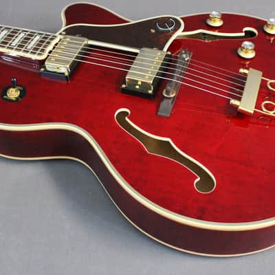 Epiphone Joe Pass Emperor II Pro Archtop Hollowbody Electric Guitar Wine Red image 2