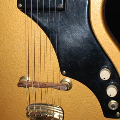 1958 Supro 33 Special Belmont Short Scale Gold Kluson Pro Setup Original Soft Shell Case image 4