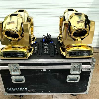 Clay Paky Sharpy Gold Beam Moving Head Lights With Case (Lot Of 4)TrueHeartSound image 1