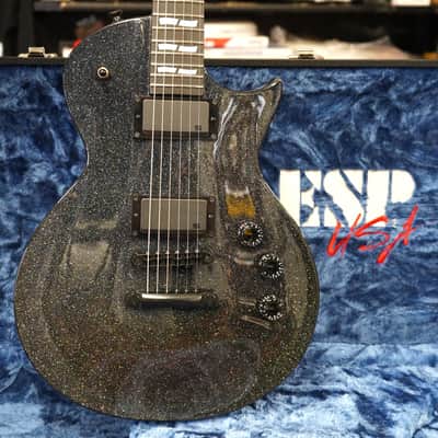 ESP USA Eclipse Black Holo 6-String Electric Guitar w/ Black Tolex Hard Case image 4