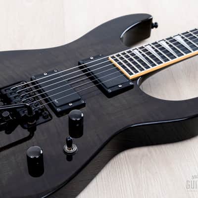 2008 Jackson Stars Soloist SL-TN01EMG Trans Black w/ Flame Maple Top, EMG 81 & Floyd Rose, Japan image 6