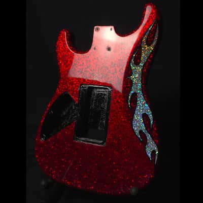 Custom Candy Apple Flake "Inferno" Superstrat Body image 2