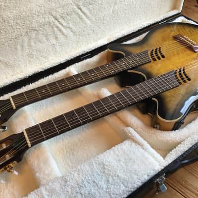 Yamato Double Neck Electric acoustic&classic Guitar image 1