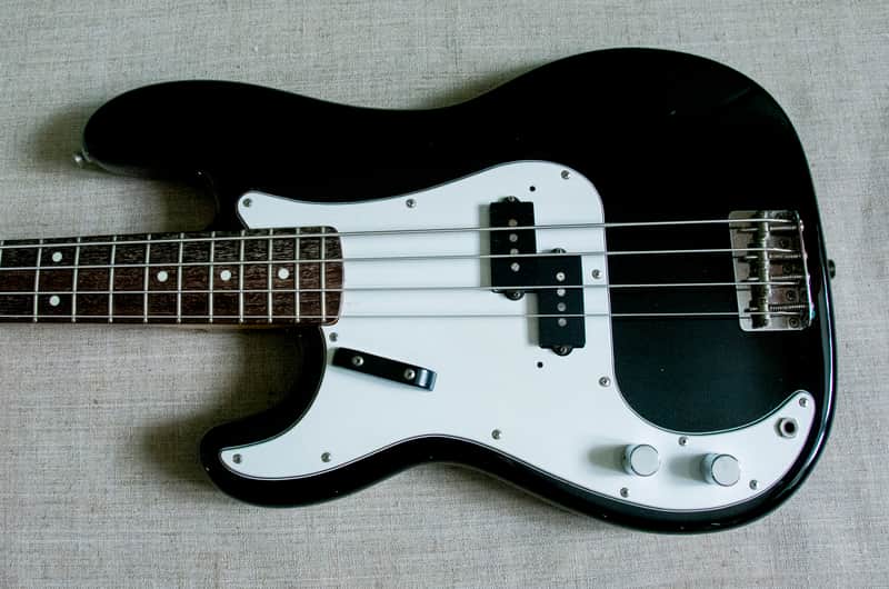 Fernandes The Revival Lefty Left Handed Precision Bass 1985 Black image 1