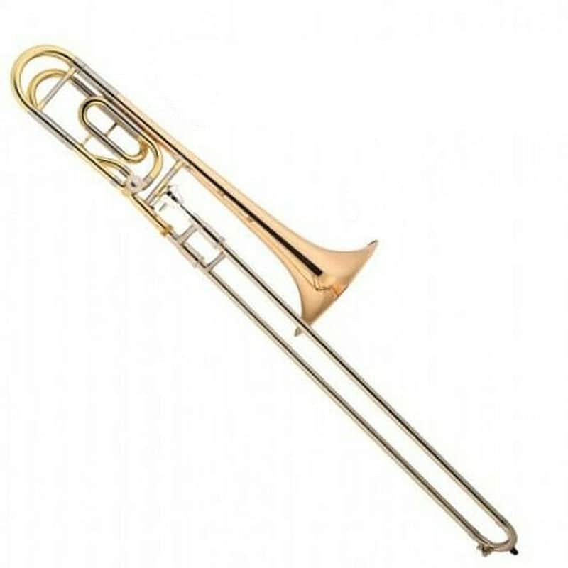 Jupiter TENOR POSAUNE 636RL Bb/F mit Quartventil,Goldmessing+Mundstück+Koffer,kraftvoller SOUND gold image 1
