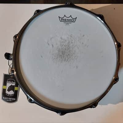 Mapex BPST4651LN Black Panther Machete 14x6.5" Steel Snare Drum 2010s - Brushed Nickel Over Steel - RARE ! image 2