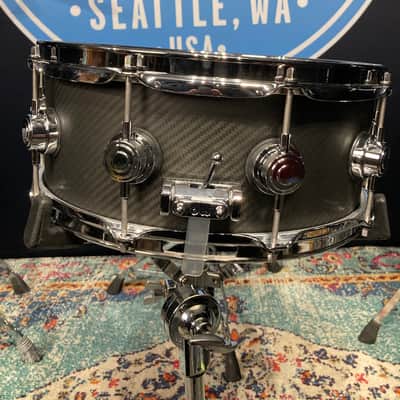 DW - 14x5.5" DRVF6514SVN, Carbon Fiber Snare Drum with Black Nickel Hardware, 2020's image 11