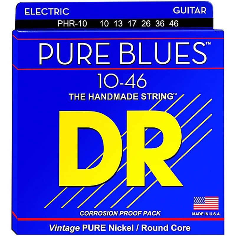 DR Strings PHR-10  PURE BLUES™ Pure Nickel Electric Guitar Strings: Medium 10-46 image 1