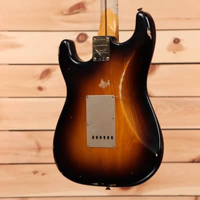 Fender Custom Shop Limited 1955 Stratocaster Relic - Wide Fade 2 Color Sunburst - CZ563358 image 8