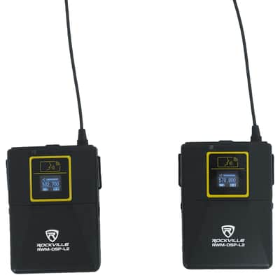Rockville RWM-DSP-L2 Dual Lapel+Headset UHF 200Ch Microphone System DSP Control image 5