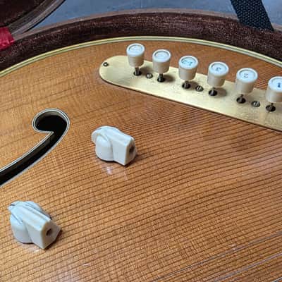 1951 Epiphone Zephyr Emperor Vari-Tone Regent Venetian Cutaway Flame Blonde New York Varitone American Vintage 50s 1950's USA Hollow Body Archtop Pre-Gibson Electric Guitar image 8