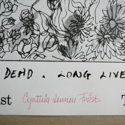 Beatles Rare Cynthia Lennon Twist signed Print John Paul George Ringo Beatles Maharishi 1981 image 1