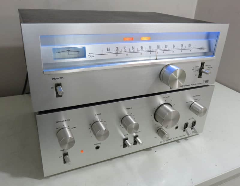 PIONEER 2PC SA-6500 INTEGRATED AMP + TX-6500 TUNER RECAPPED PRO SERVICED + LED's image 1