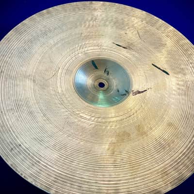 Zildjian 15” Transition Stamp (1939-1955) Bottom Hi Hat Cymbal - Stamp is missing “Made In The USA” - EXTREMELY RARE image 8