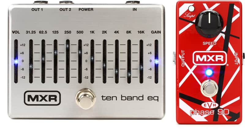 MXR M108S Ten Band EQ Pedal Bundle with MXR EVH Phase 90 Eddie Van