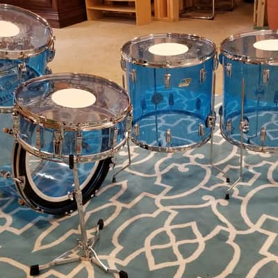 Ludwig Vistalite Mid 70s Blue image 4
