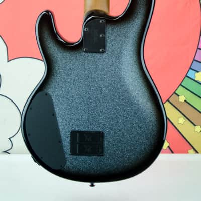 Used Ernie Ball Music Man Stingray Special HH Bass 4 String, Smoked Chrome Sparkle Finish, Hard Case image 8