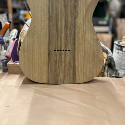 Madlad Instruments HH Tabbed Black Limba "Arm and Belly Tele" Telecaster Tele Style Body (custom made with pride in north Texas) - Unfinished image 4