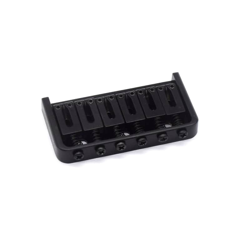 KD By AxLabs 6-String Hardtail Bridge - String-Through-Body, 3-Screw Mount - Satin Black image 1