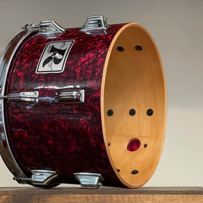 1970's Rogers XP8 Red Diamond Pearl 12/13/16/22 Big R Drum Kit image 22