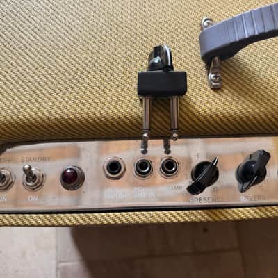 Kit complet Fender Blues Deluxe Reissue 2-Channel 40-Watt 1x12" Guitar Combo Amp 2010 Tweed + Celestion G12M-65 Creamback HP + 12AT7-CZ lampe + Atténuateur image 7