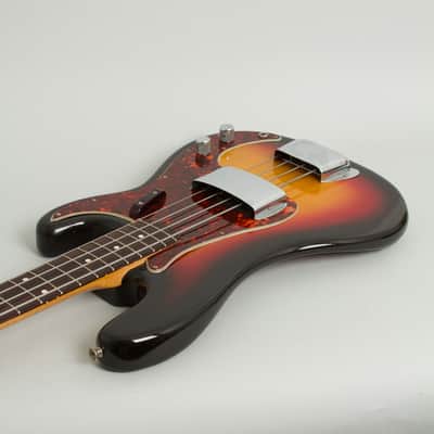 Fender Precision Bass Solid Body Electric Bass Guitar (1963), ser. #92338, black tolex hard shell case. image 7