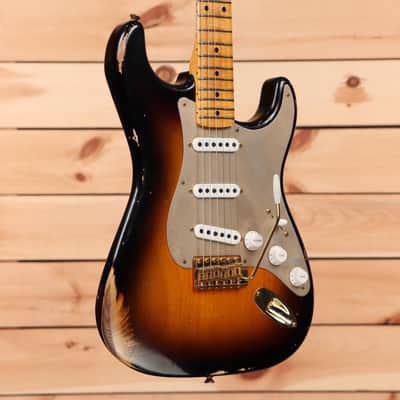 Fender Custom Shop Limited 1955 Stratocaster Relic - Wide Fade 2 Color Sunburst - CZ563358 image 1