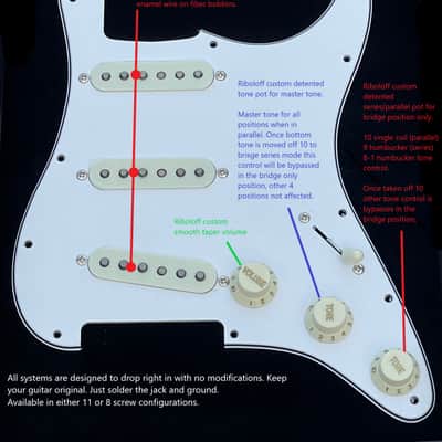 Riboloff 16th ave special hum canceling pickguard assembly image 6