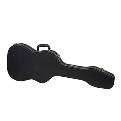 Crossrock Wooden Case-Fits Telecaster and Stratocaster Styles of Guitars-Vintage Hardware, Sponge Lining, Metal Feet, Storage Space-Black (CRW520STBK) image 4
