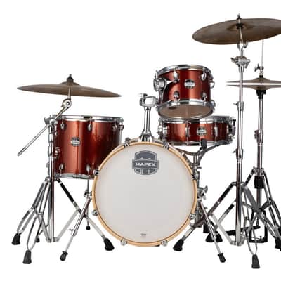 Mapex Mars Birch 4-Piece Bop Shell Pack - Blood Orange Sparkle (MA486SOR) image 3