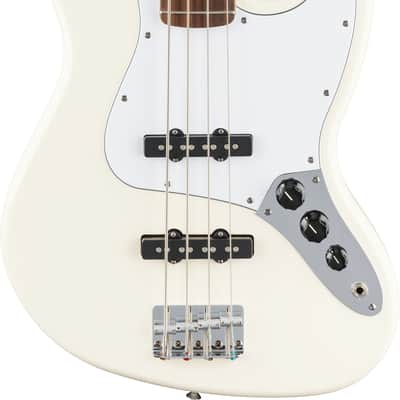 Fender Standard Jazz Bass Laurel FB White Pickguard Olympic White image 3
