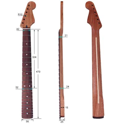 Mahogany Strat Guitar Neck With Rosewood Fingerboard,22Frets image 9