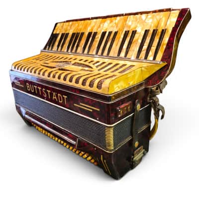Buttstadt Piano Accordion Germany 1930s-1940s, Professionally Restored + Original Case image 4