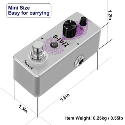Amuzik G-Fuzz Effect Pedal Analog Vintage Germanium Fuzz Effect Pedal 4 Guitar / Bass True Bypass image 7
