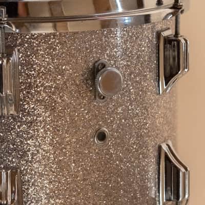 1960s Rogers Buddy Rich 'Headliner' Cleveland Era in Silver Sparkle - 14x20, 9x13, 16x16 image 10
