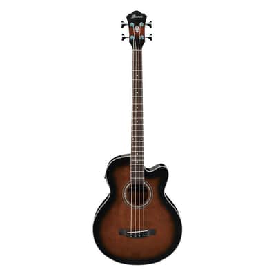 Used Ibanez AEB10EDVS AE Acoustic Electric Bass Guitar Dark Violin Sunburst image 2