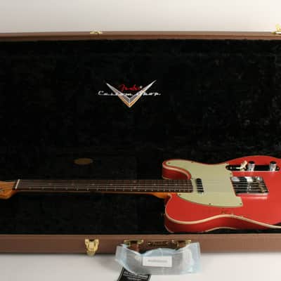 Fender Custom Shop Limited Edition 60 Telecaster Custom Heavy Relic Tahitian Coral over Chocolate 3-Color Sunburst CZ583582 image 12