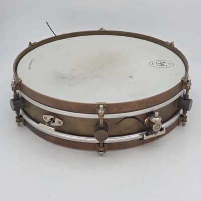 Used A&F Raw Brass Snare Drum 13x3 w/Internal Snare - Good image 3