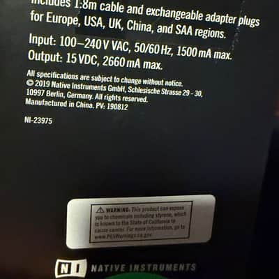 Native Instruments 40w Power Supply 2020 - Black image 2