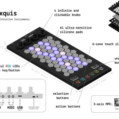 Intuitive Instruments Exquis Pure - Intuitive and Expressive MIDI Controller MPE [Three Wave Music] image 3