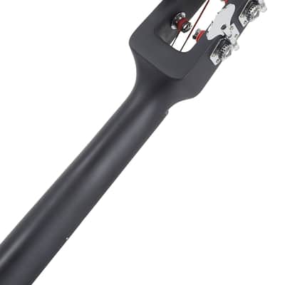 STAGG Transparent Red Electric Double Bass With Gigbag Plus 1/4" Output EUB Electric Upright Bass image 9